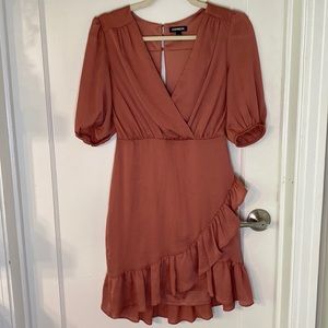 Express wrap mini dress